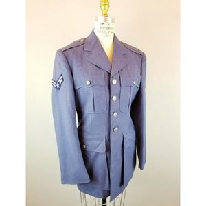 Air Force USAF Navy Blue Suit Jacket Mens 35R